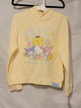 Girls' Hello Kitty and Friends Sweet Graphic Hooded Fleece Sweatshirt Sz XL